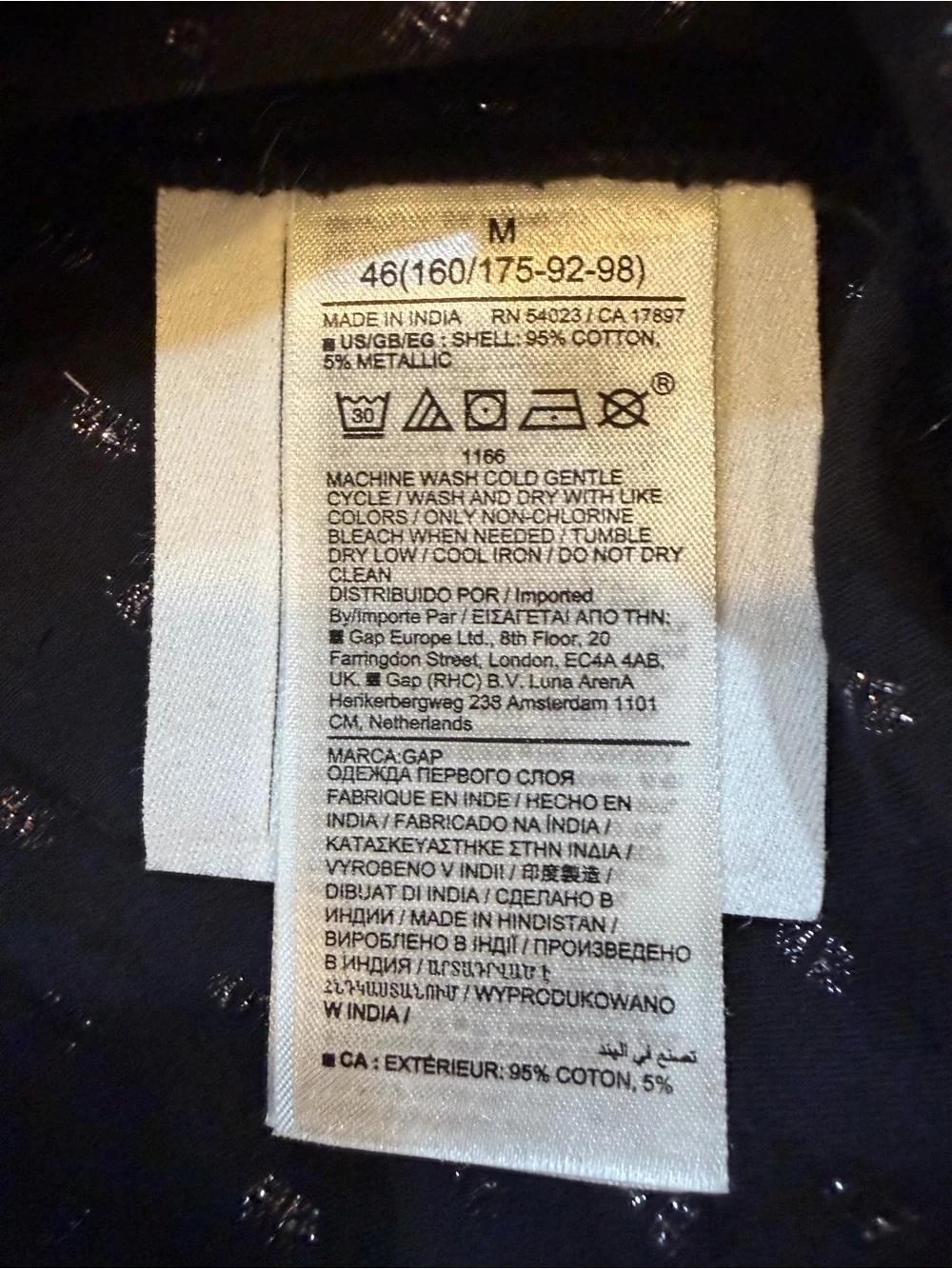 GAP Black Blouse with Metallic Dot Detail - Picture 2 of 5